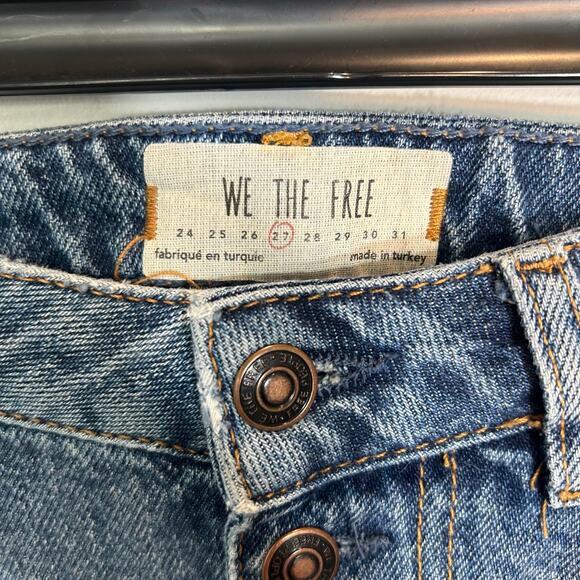 Free People Distressed Denim Skirt - Picture 3 of 4